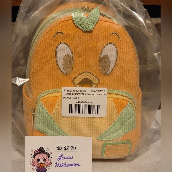 ADORABLE* Disney Parks Orange Bird Corduroy Loungefly  display picture 1